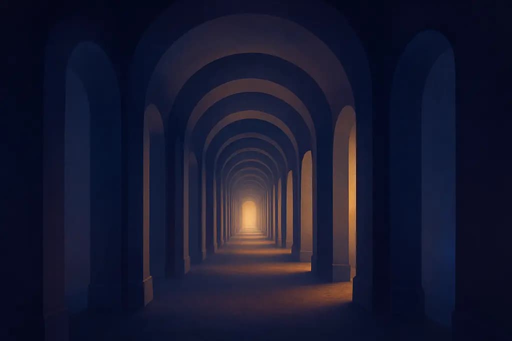 Dream illustration: Endless hallway or corridor