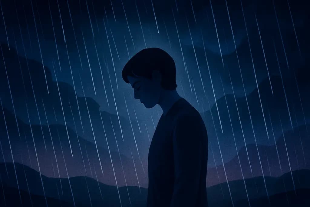 Dream illustration: Endless heavy rain
