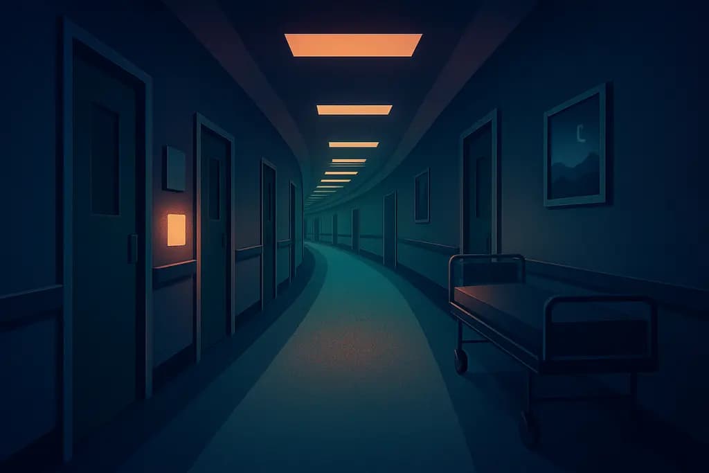 Dream illustration: Endless Hospital Hallway