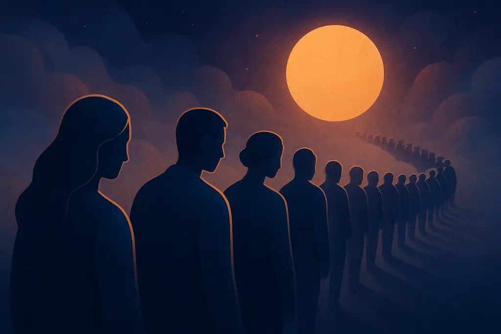 Dream illustration: Endless queue that never moves