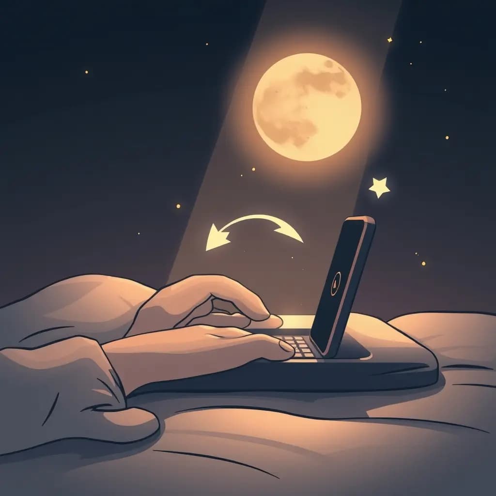 Dream illustration: Endless rewind on phone