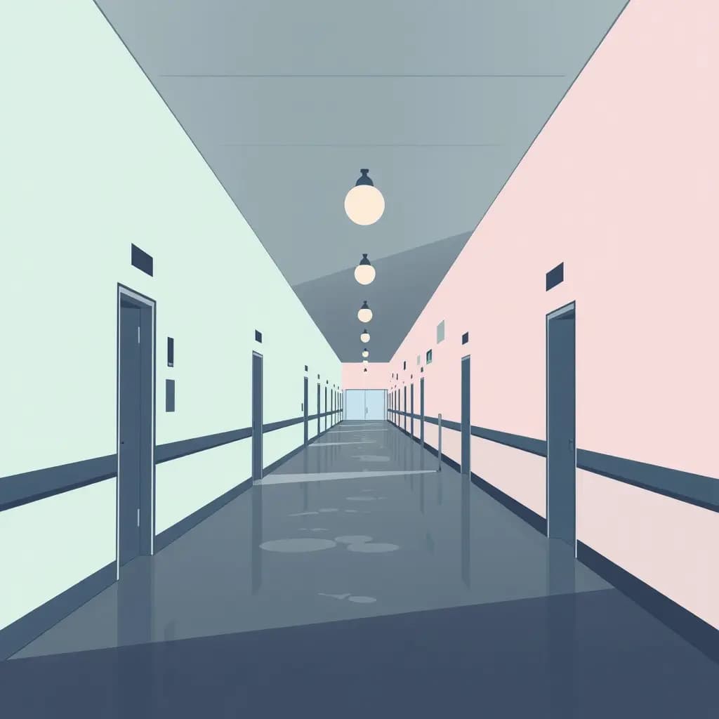 Dream illustration: Endless school corridors dream