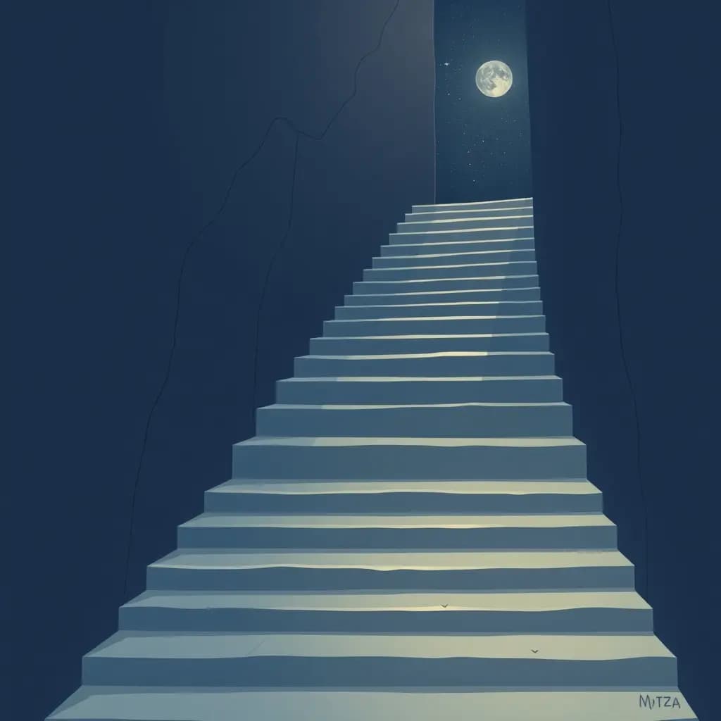 Dream illustration: Endless stair climbing
