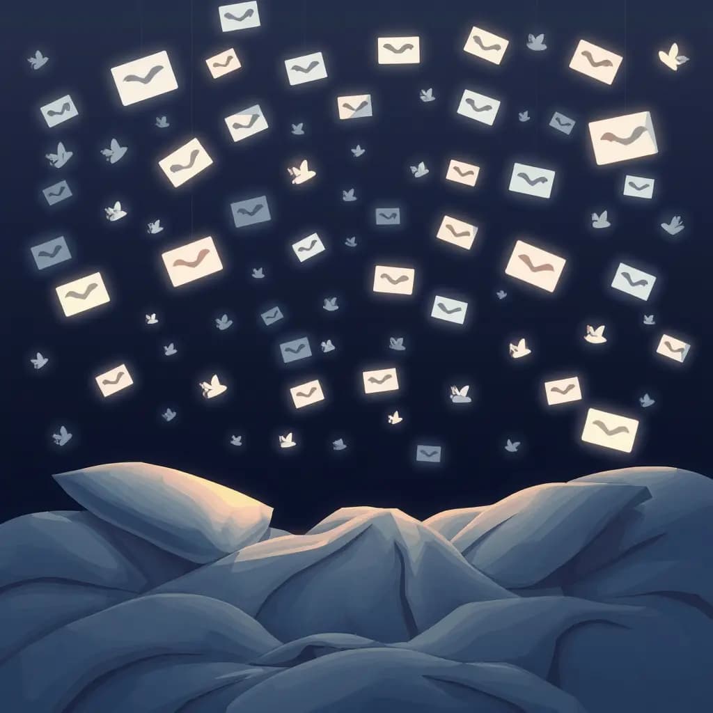 Dream illustration: Endless unread notifications