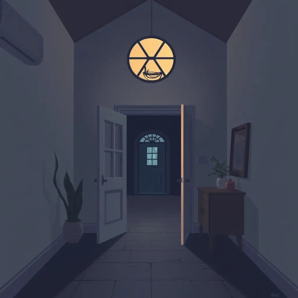 Dream illustration: Entering a house with no inhabitants