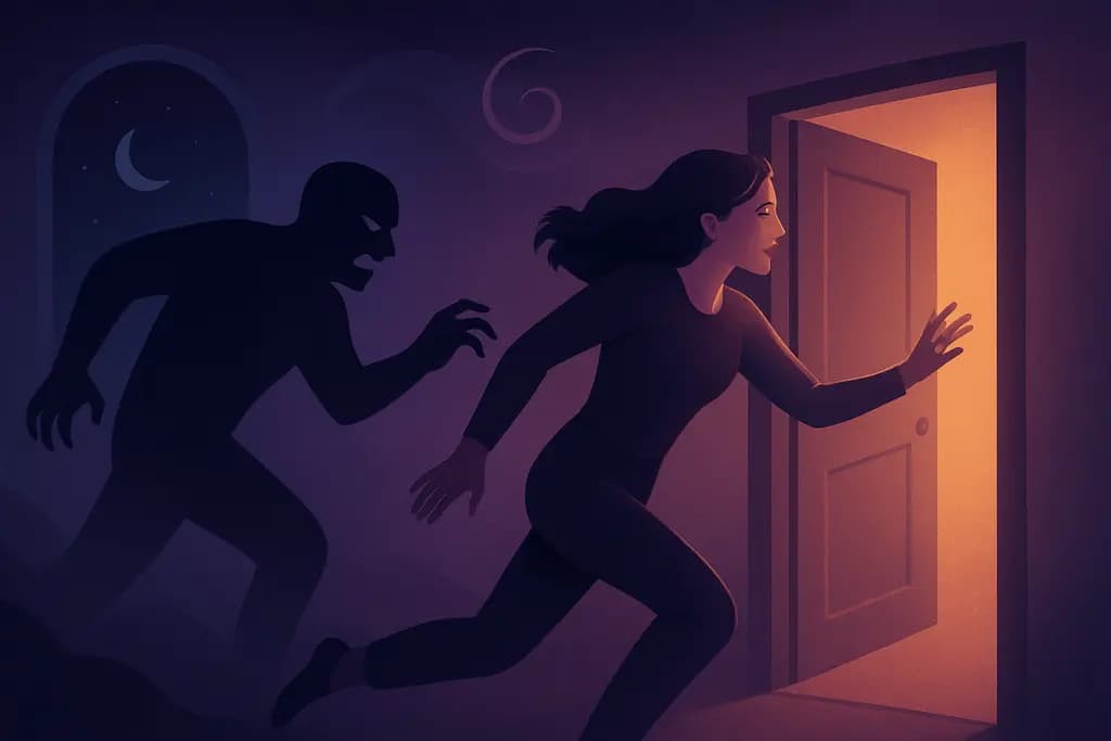 Dream illustration: escaping danger attacking me in dream