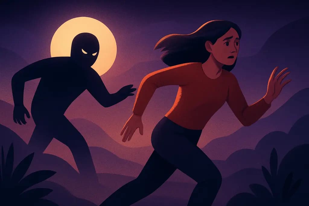 Dream illustration: Escaping Danger chasing me