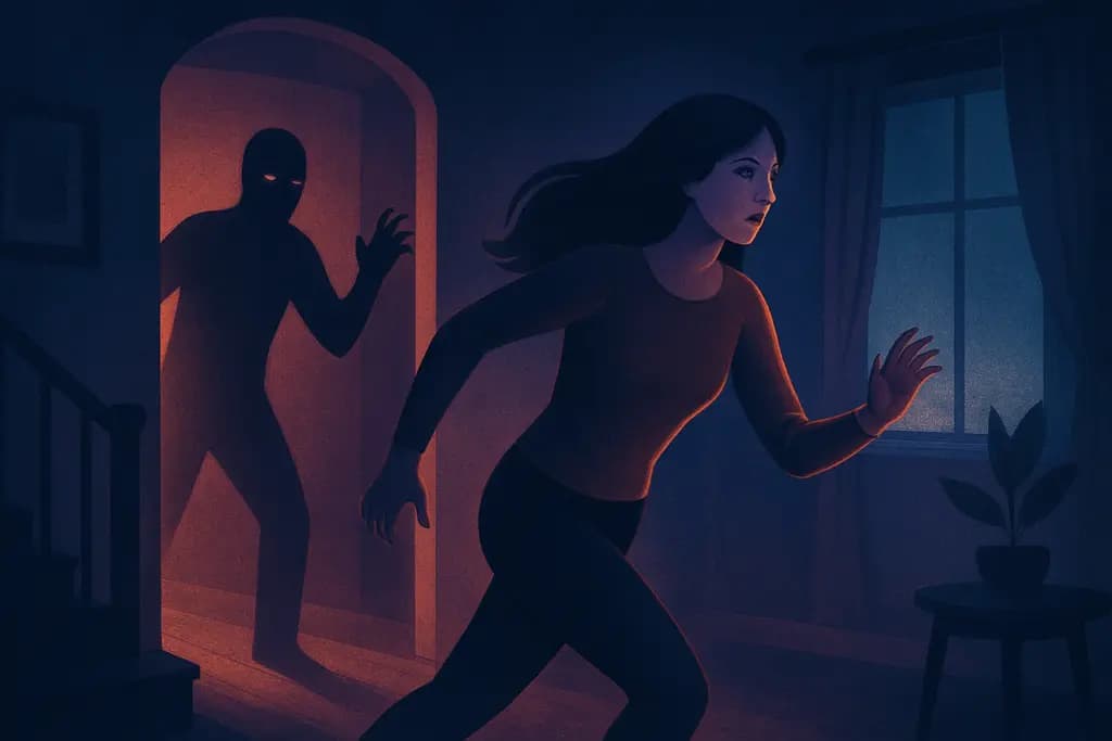Dream illustration: Escaping Danger in my house