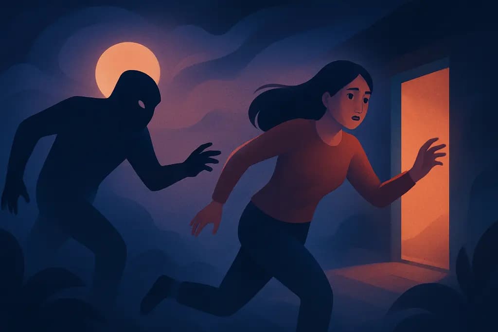 Dream illustration: Escaping Danger