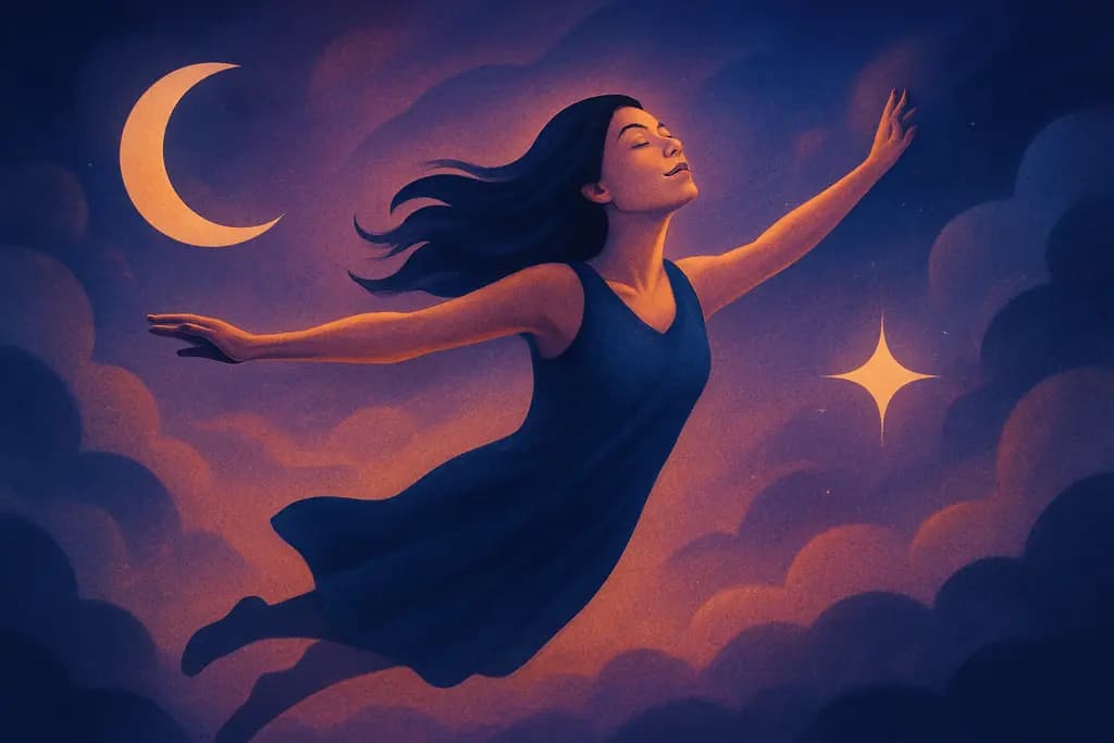 Dream illustration: Euphoria or flying joy