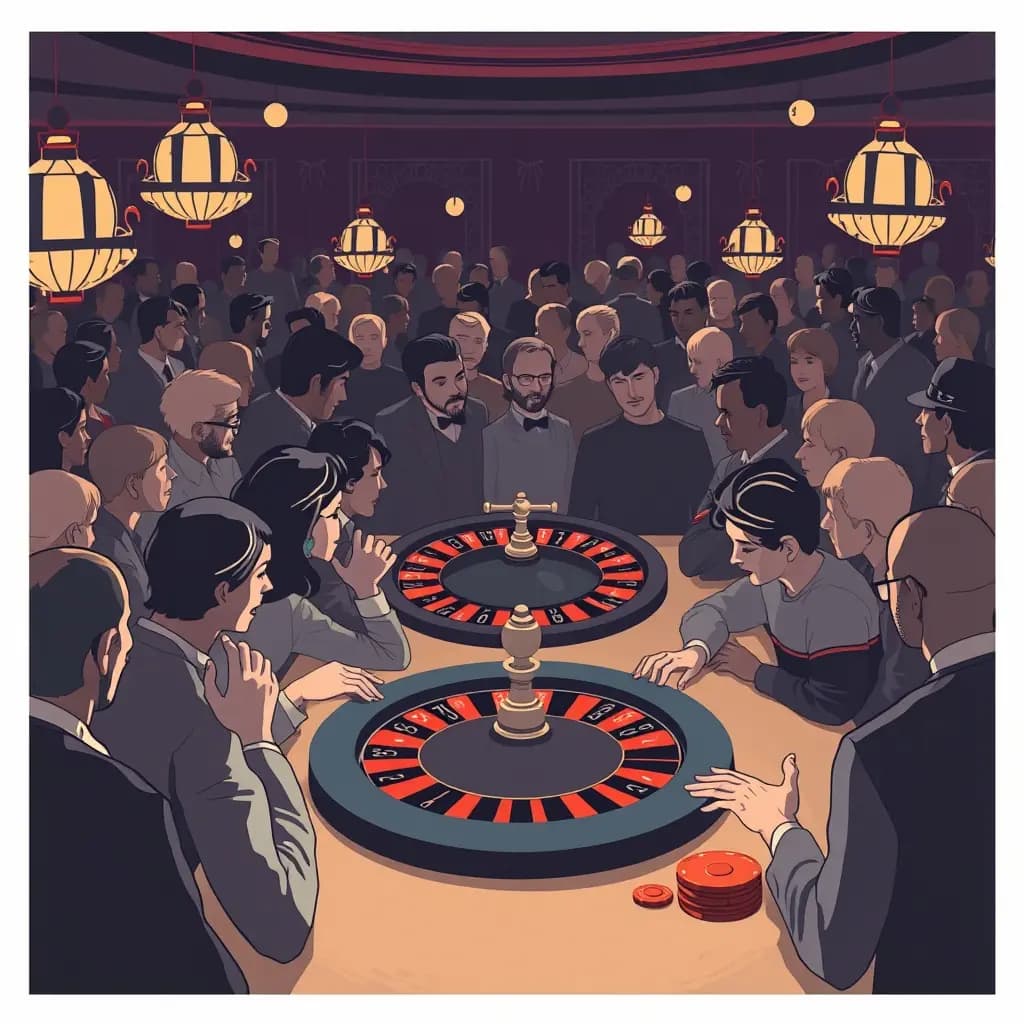 Dream illustration: Everyone Betting on the Same Roulette Number
