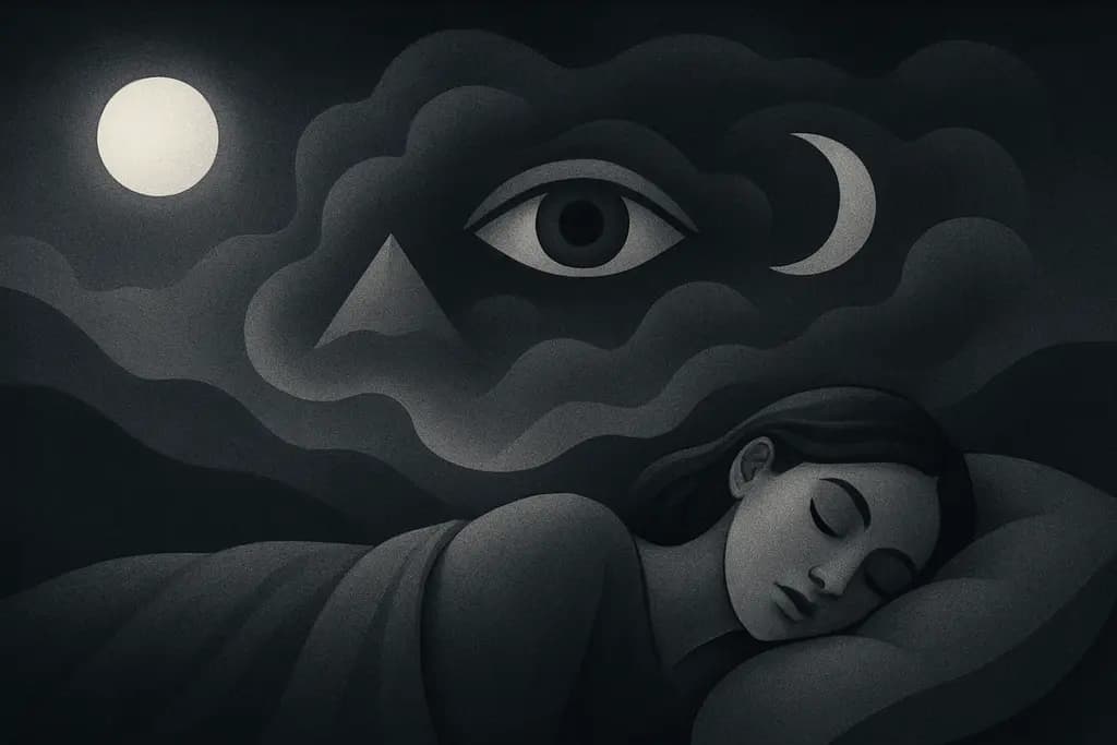 Dream illustration: Everything in the dream is grayscale