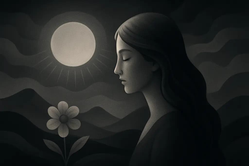Dream illustration: Everything turning monochrome