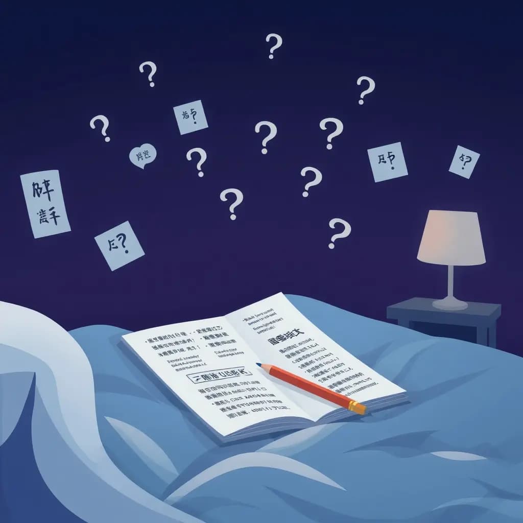 Dream illustration: Exam questions in another language