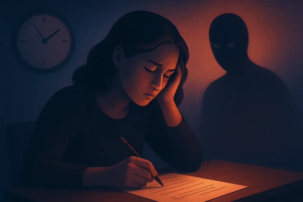 Dream illustration: Exam