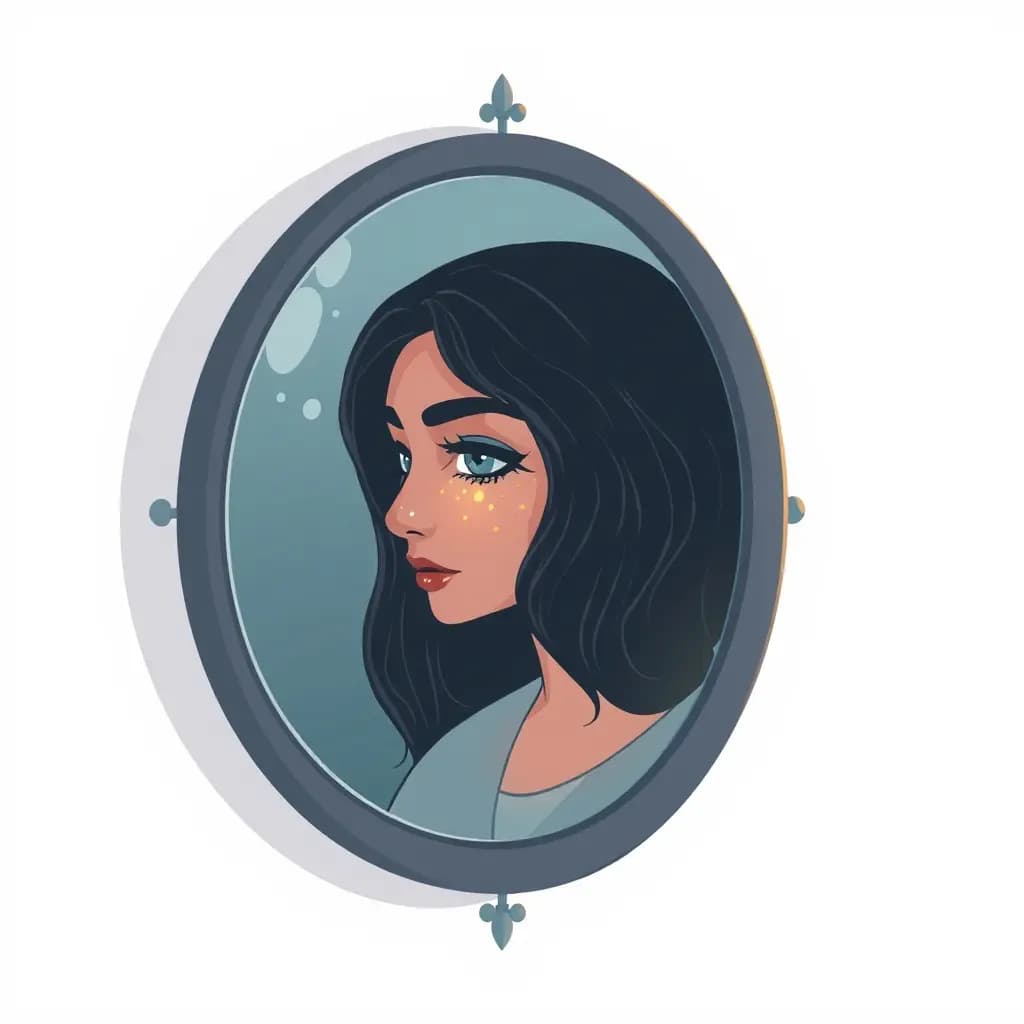 Dream illustration: Eyebrows vanish in mirror