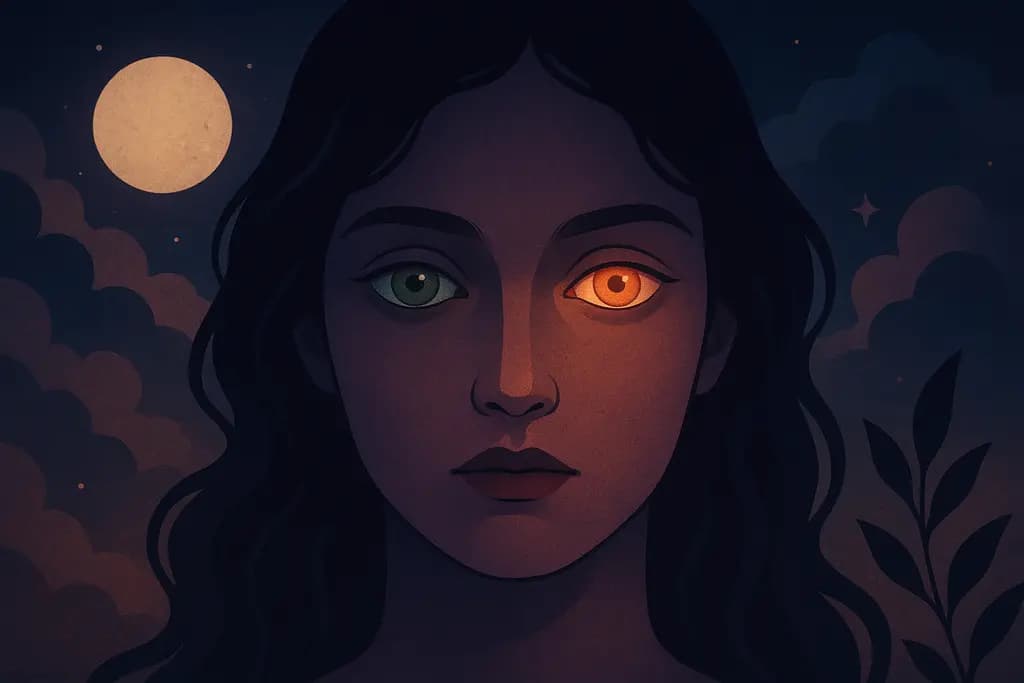 Dream illustration: Eyes changing color