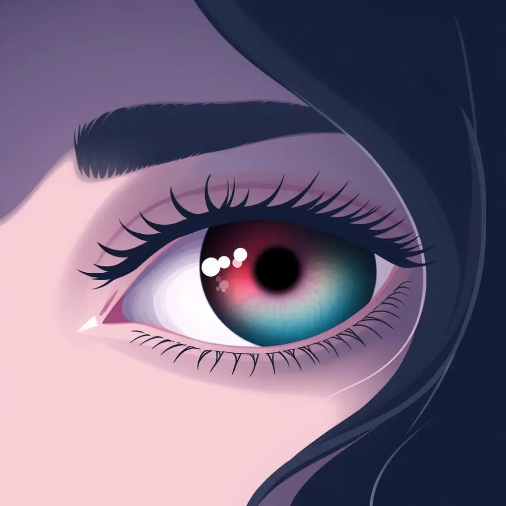 Dream illustration: Eyes keep shifting color