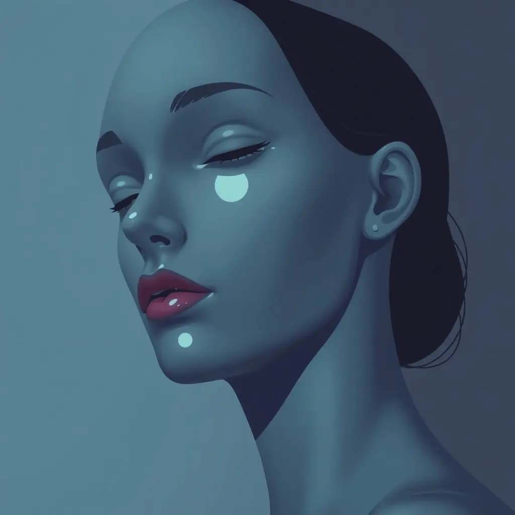 Dream illustration: Face turned into mannequin