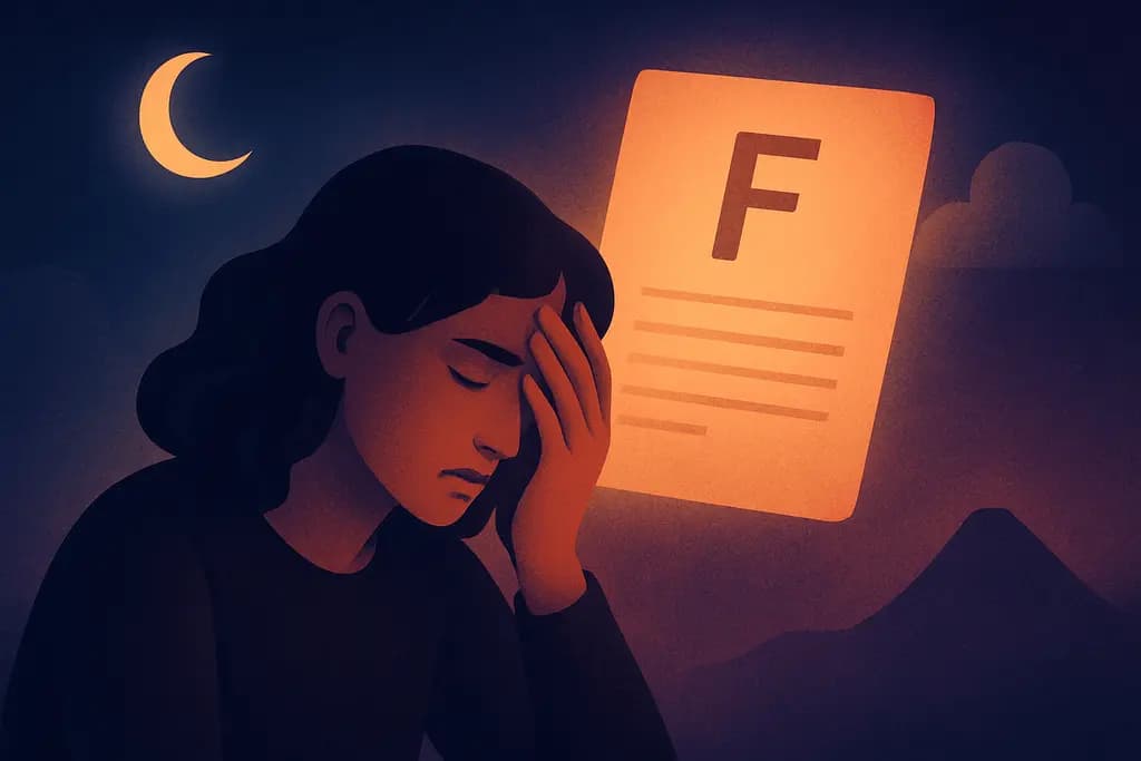 Dream illustration: Failing an important exam or test