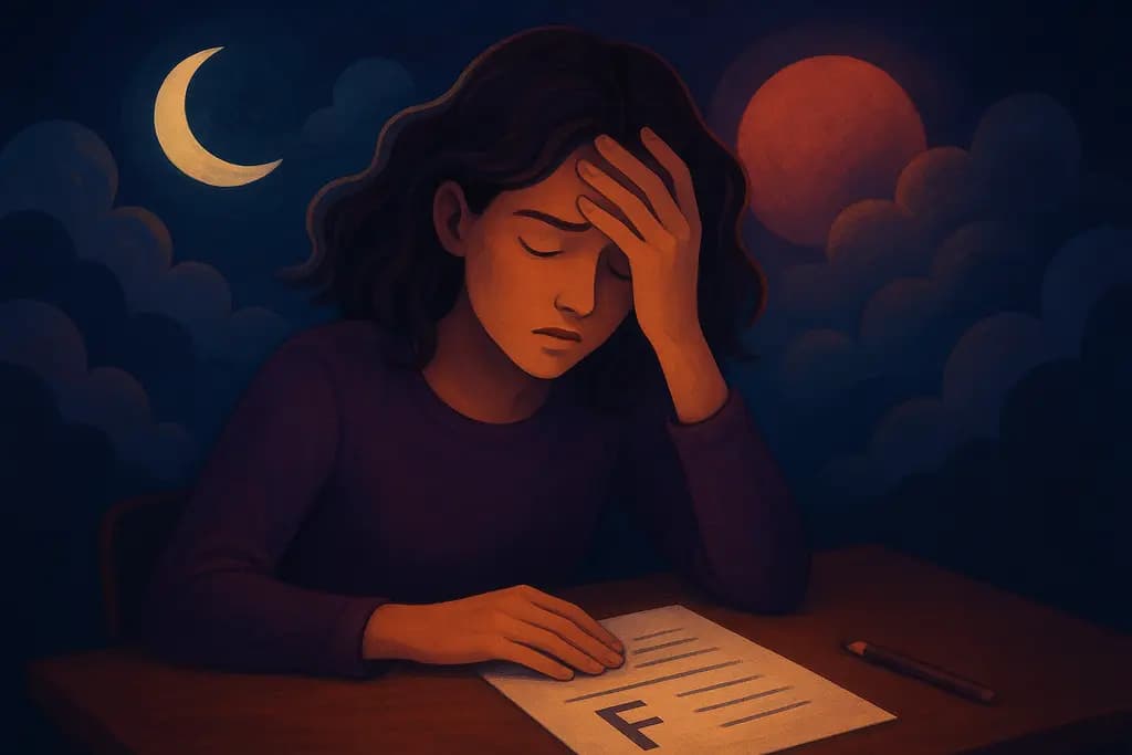 Dream illustration: Failing an important exam