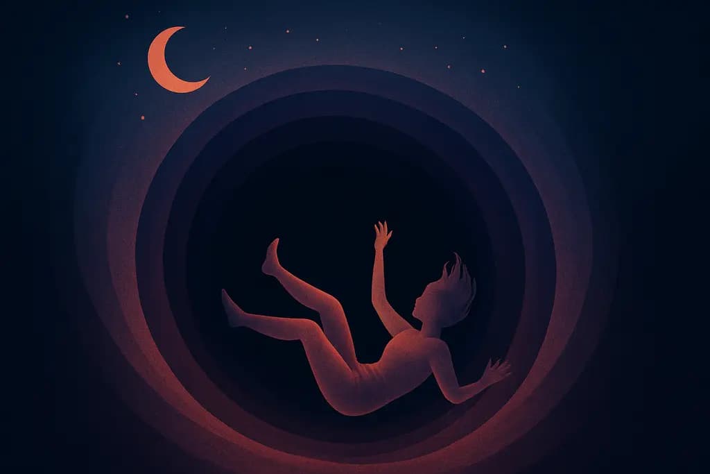 Dream illustration: Falling Down a Deep Hole
