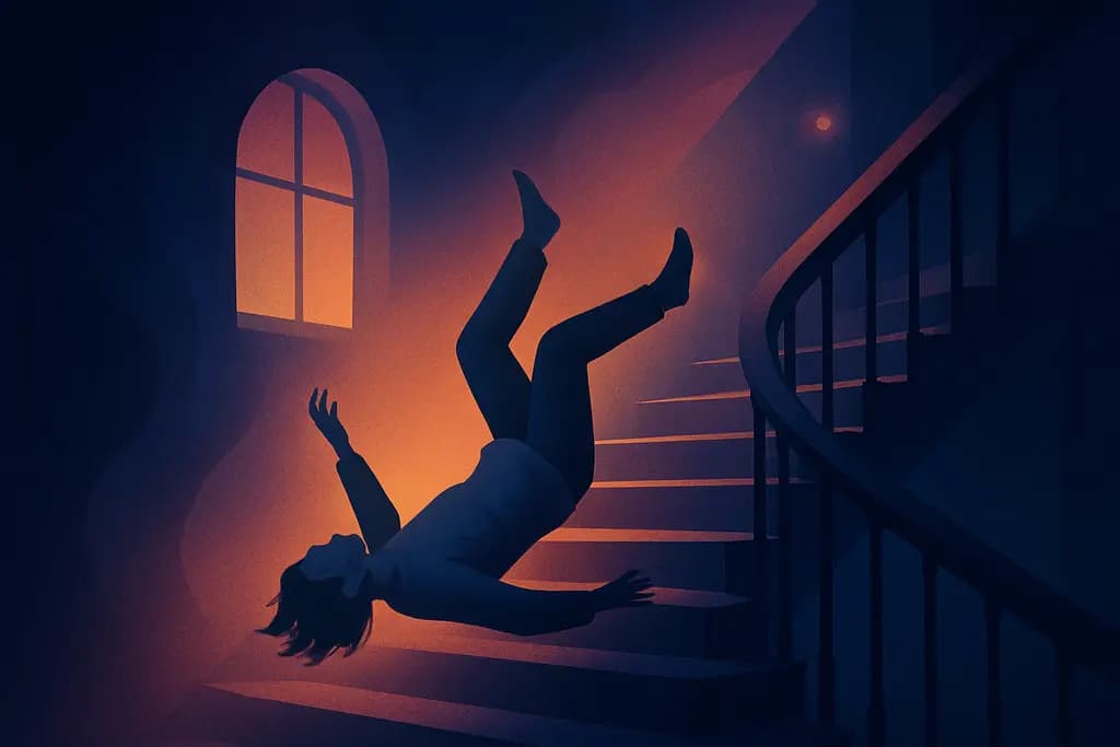 Dream illustration: falling down a staircase dream meaning