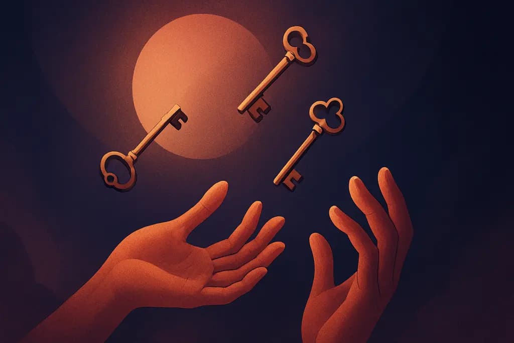 Dream illustration: Falling Keys
