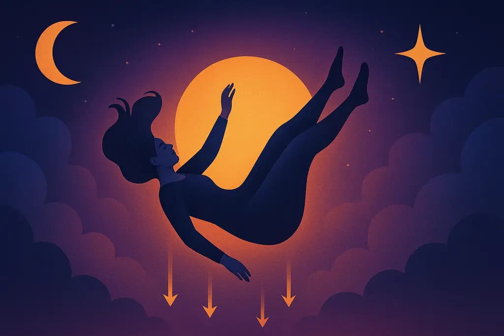 Dream illustration: Falling upwards (reverse fall)