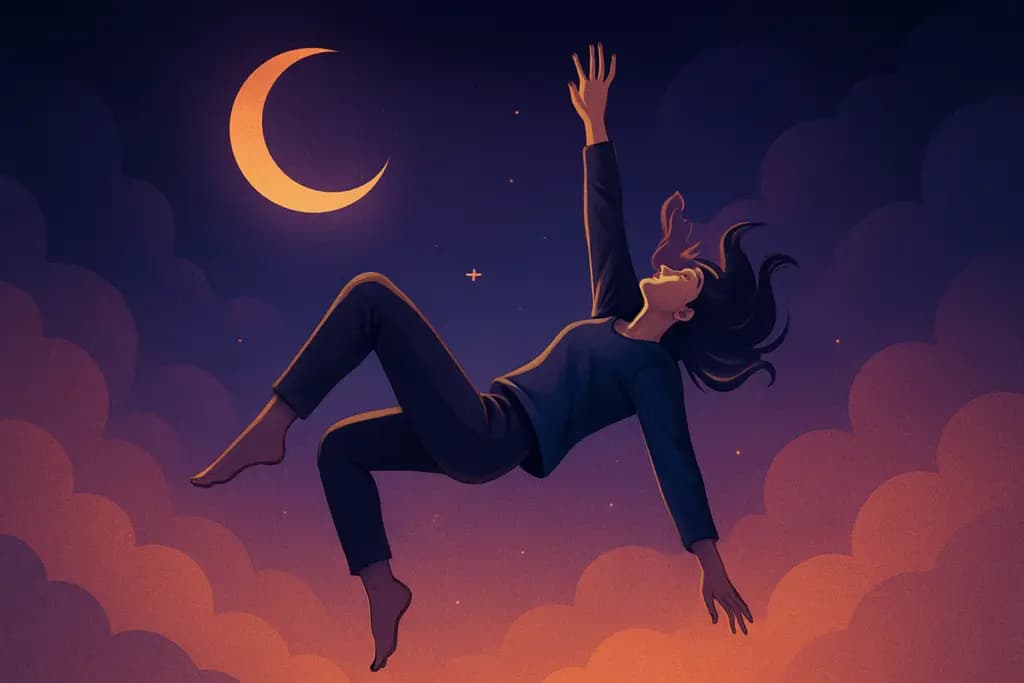 Dream illustration: Falling upwards (rising suddenly)