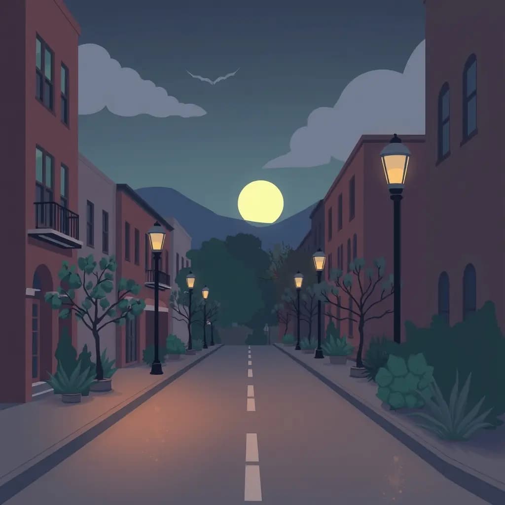 Dream illustration: Familiar street turned unfamiliar
