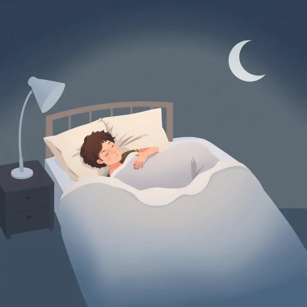 Dream illustration: Father sleeps in child bed