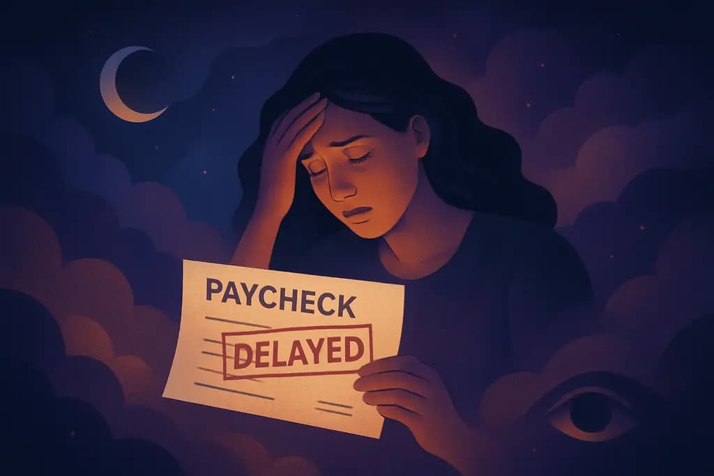 Dream illustration: Finding a delayed paycheck