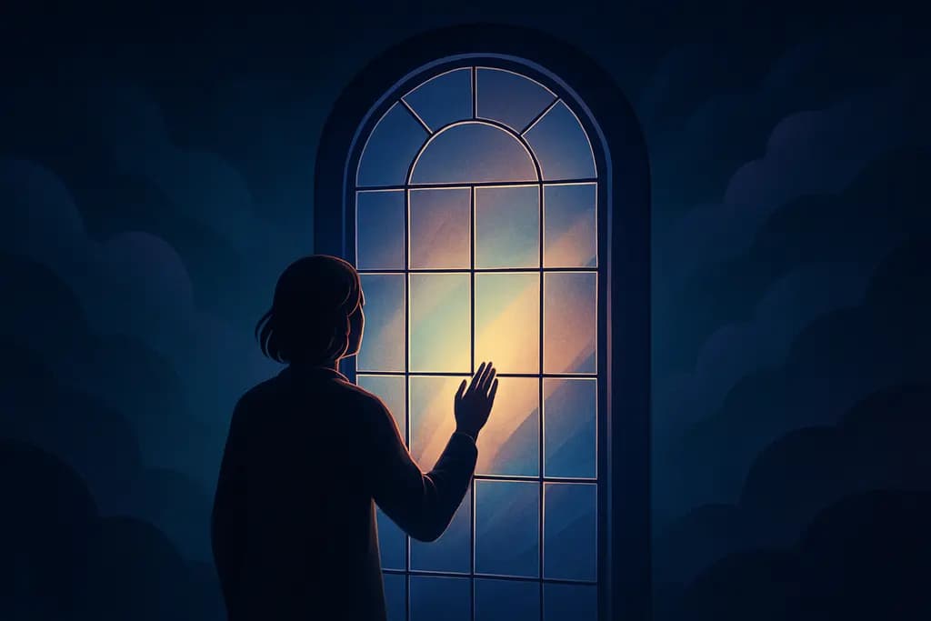 Dream illustration: Finding a door made of mirrors