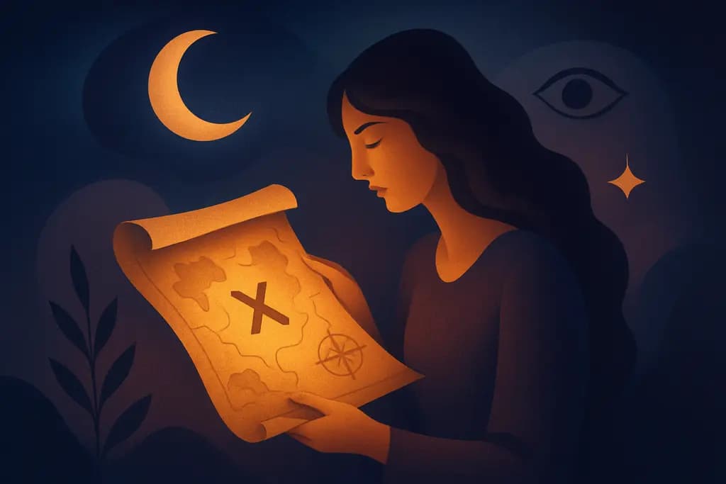 Dream illustration: Finding a Hidden Map