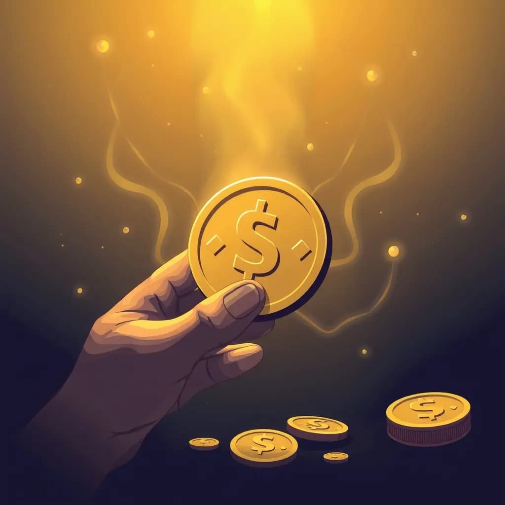 Dream illustration: Finding a Lucky Coin