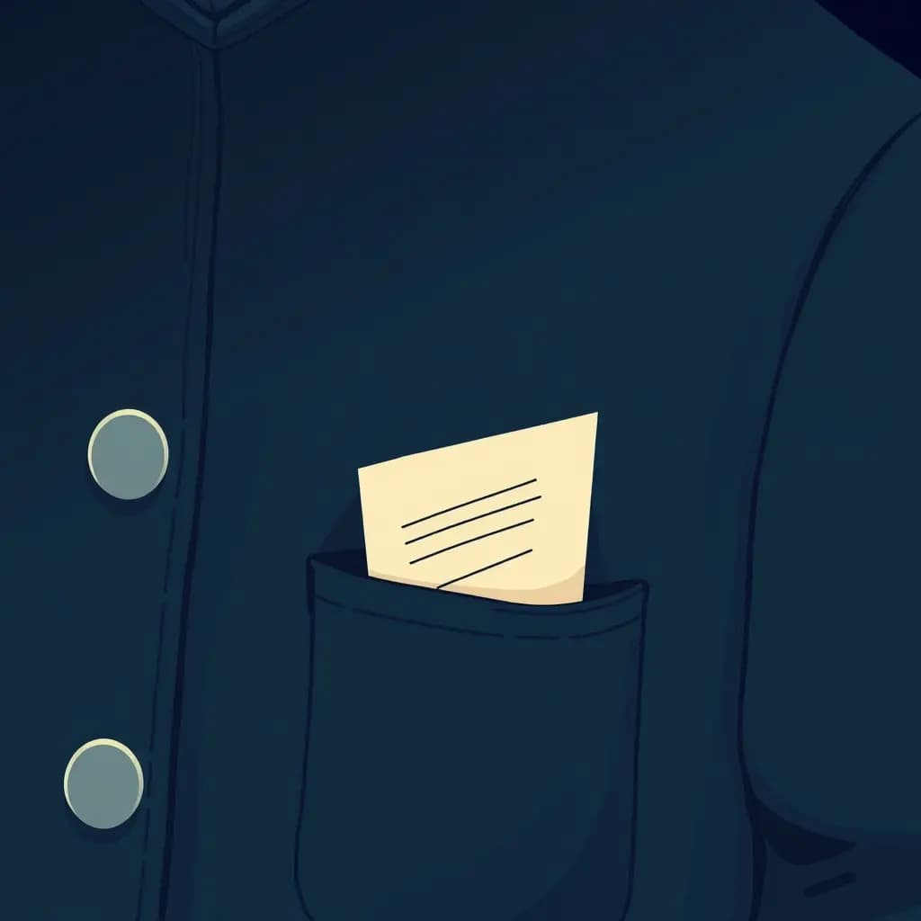 Dream illustration: Finding a note in a jacket pocket