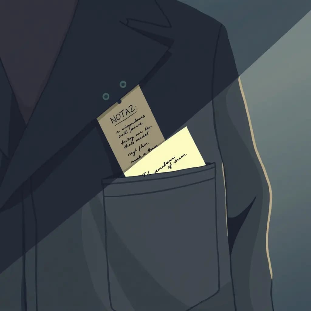 Dream illustration: Finding a note in coat