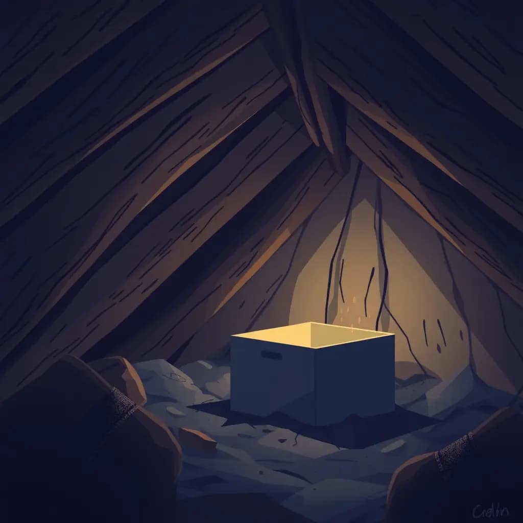 Dream illustration: Finding a secret attic box