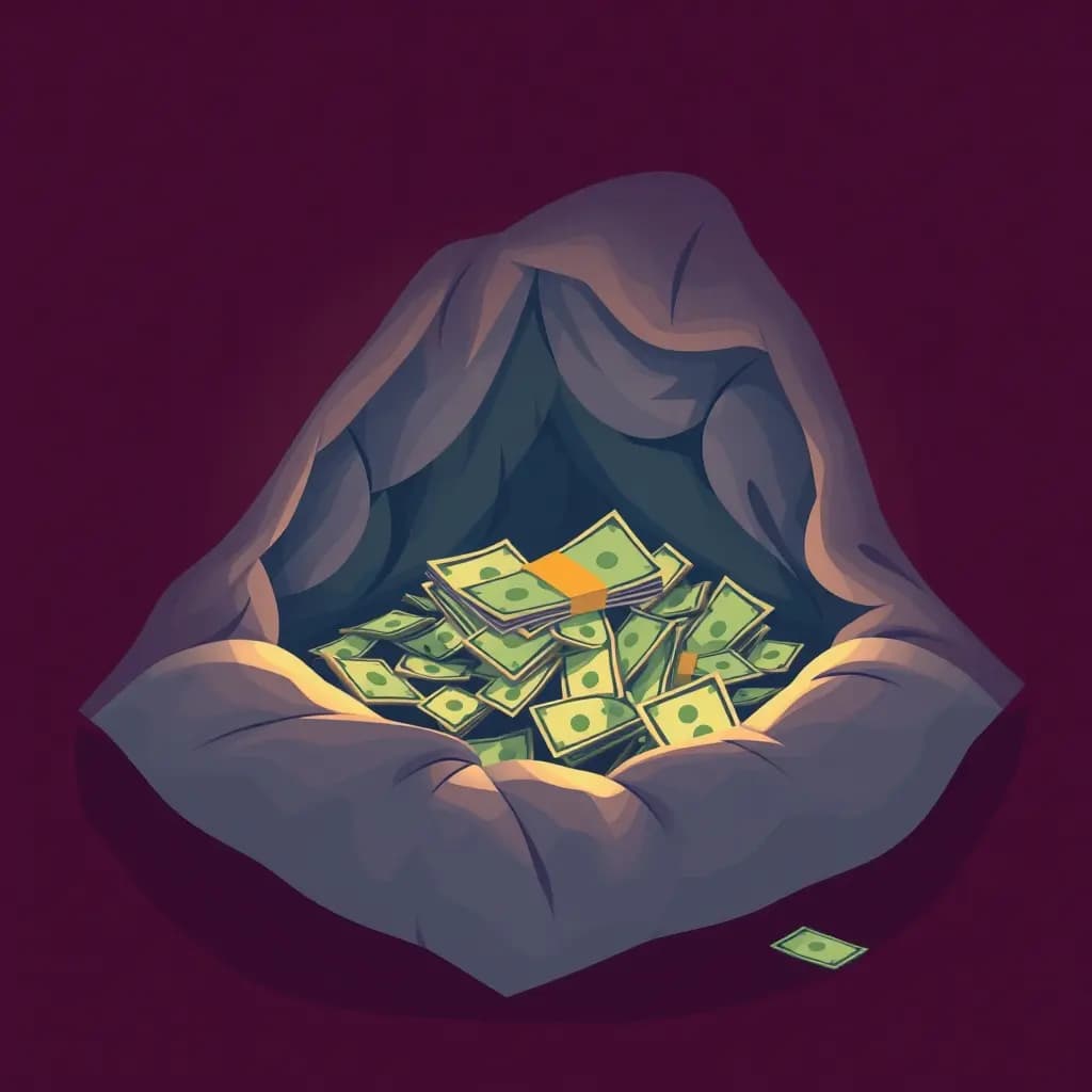 Dream illustration: Finding a stash of cash