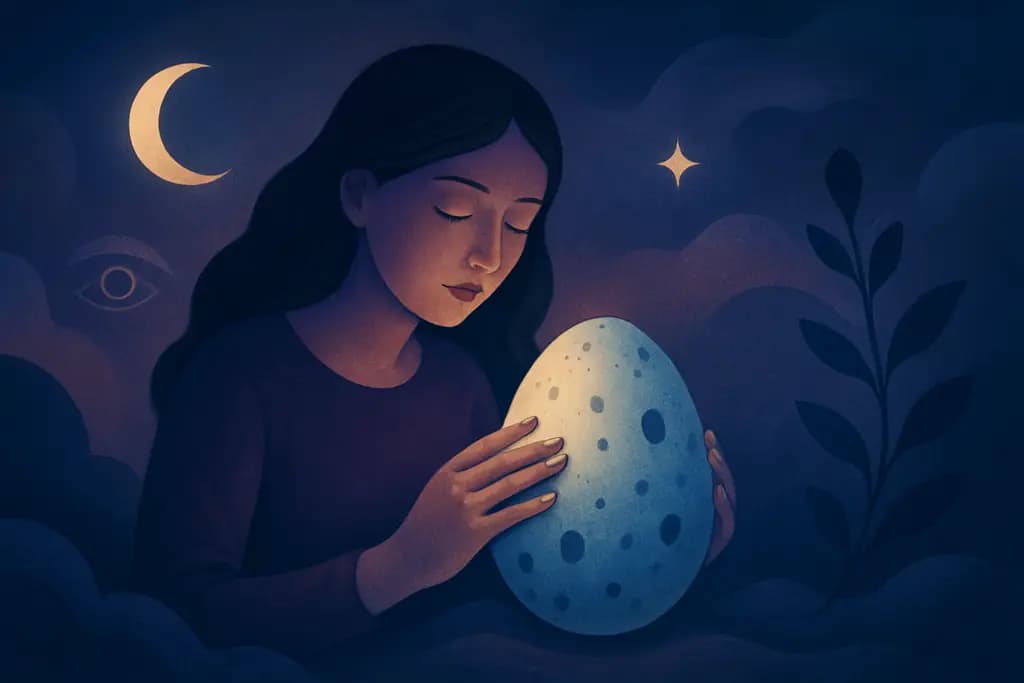 Dream illustration: Finding a strange animal egg