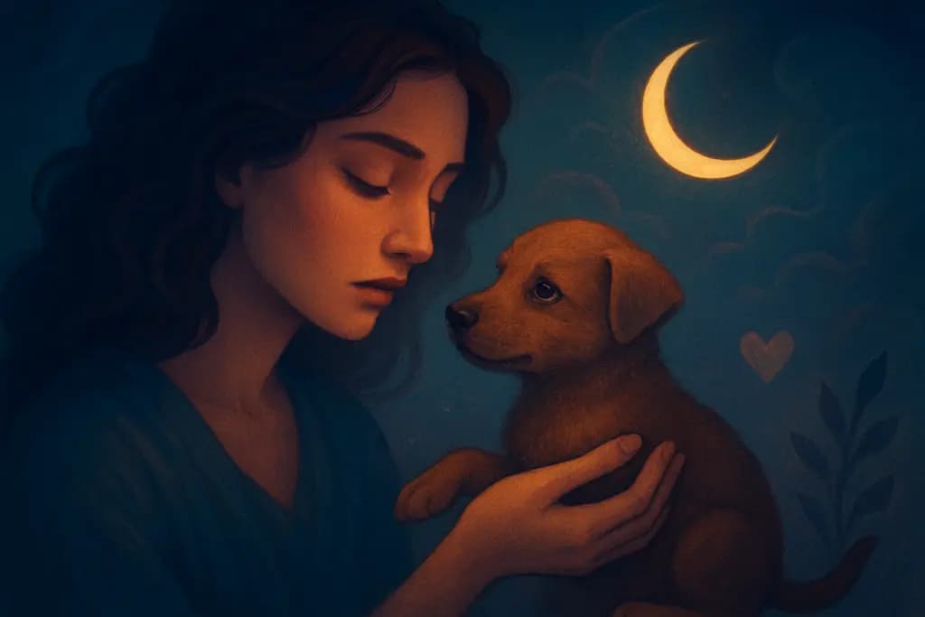 Dream illustration: Finding a stray puppy