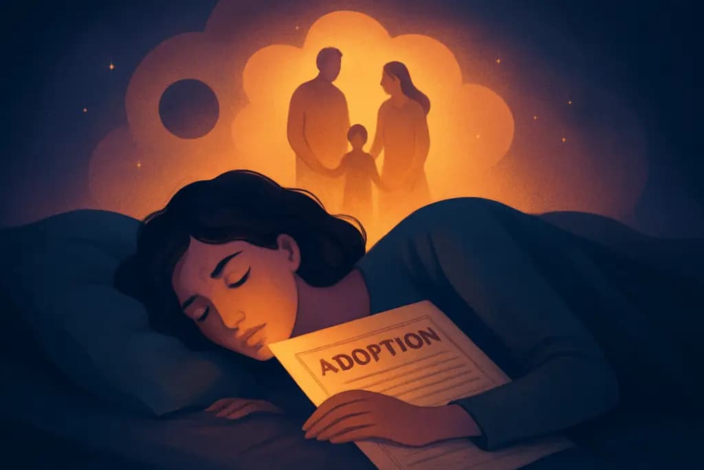 Dream illustration: finding adoption papers in a dream