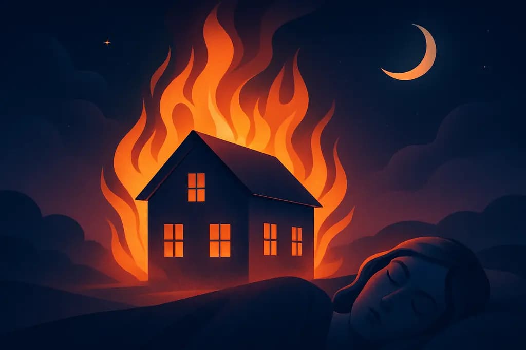 Dream illustration: Fire in your house