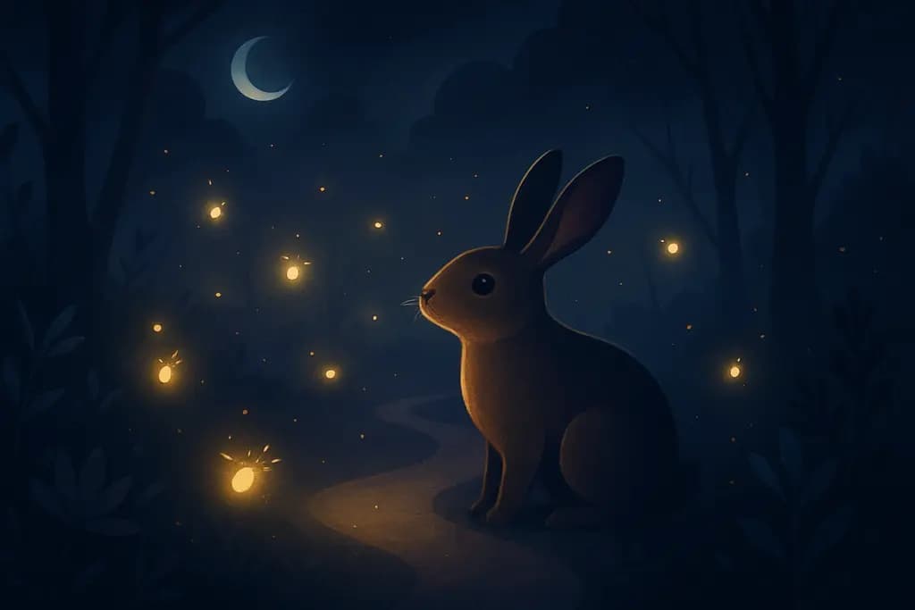 Dream illustration: Fireflies lighting a path