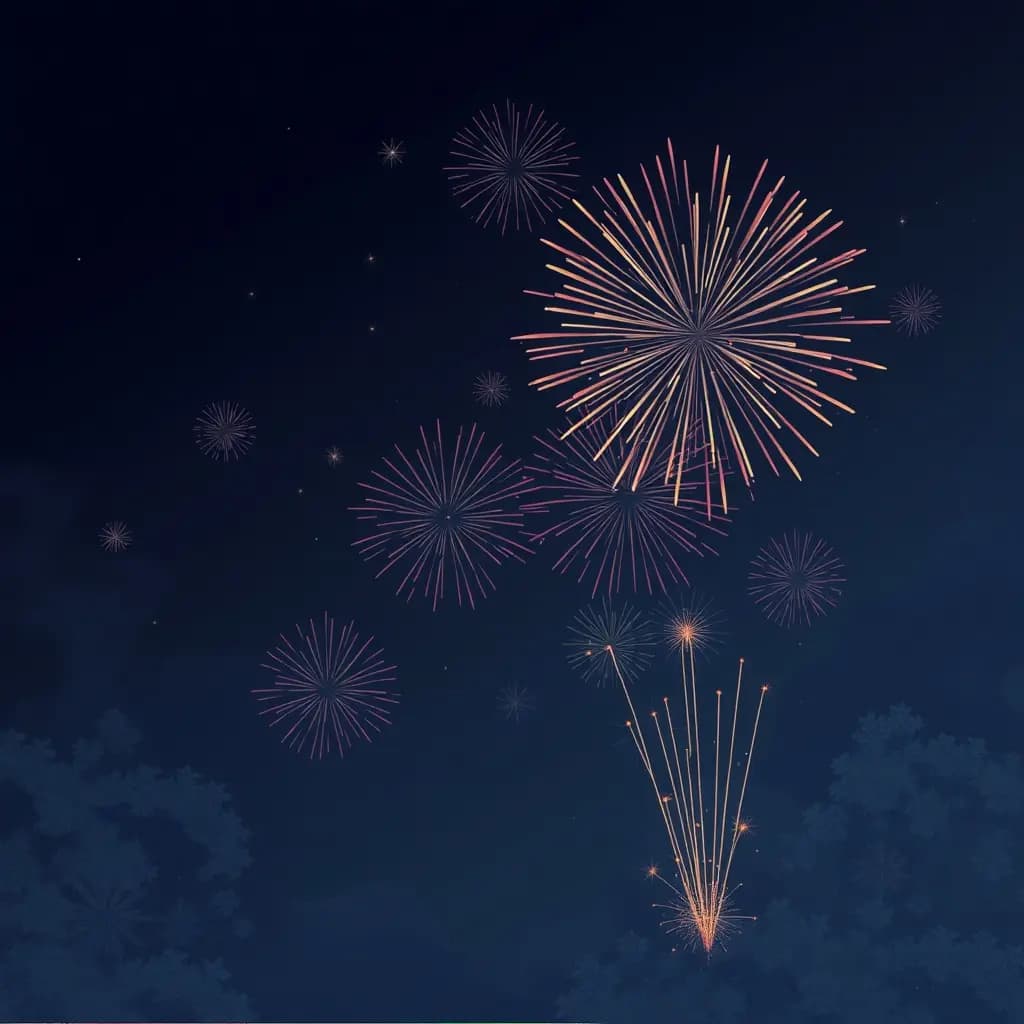Dream illustration: Fireworks display