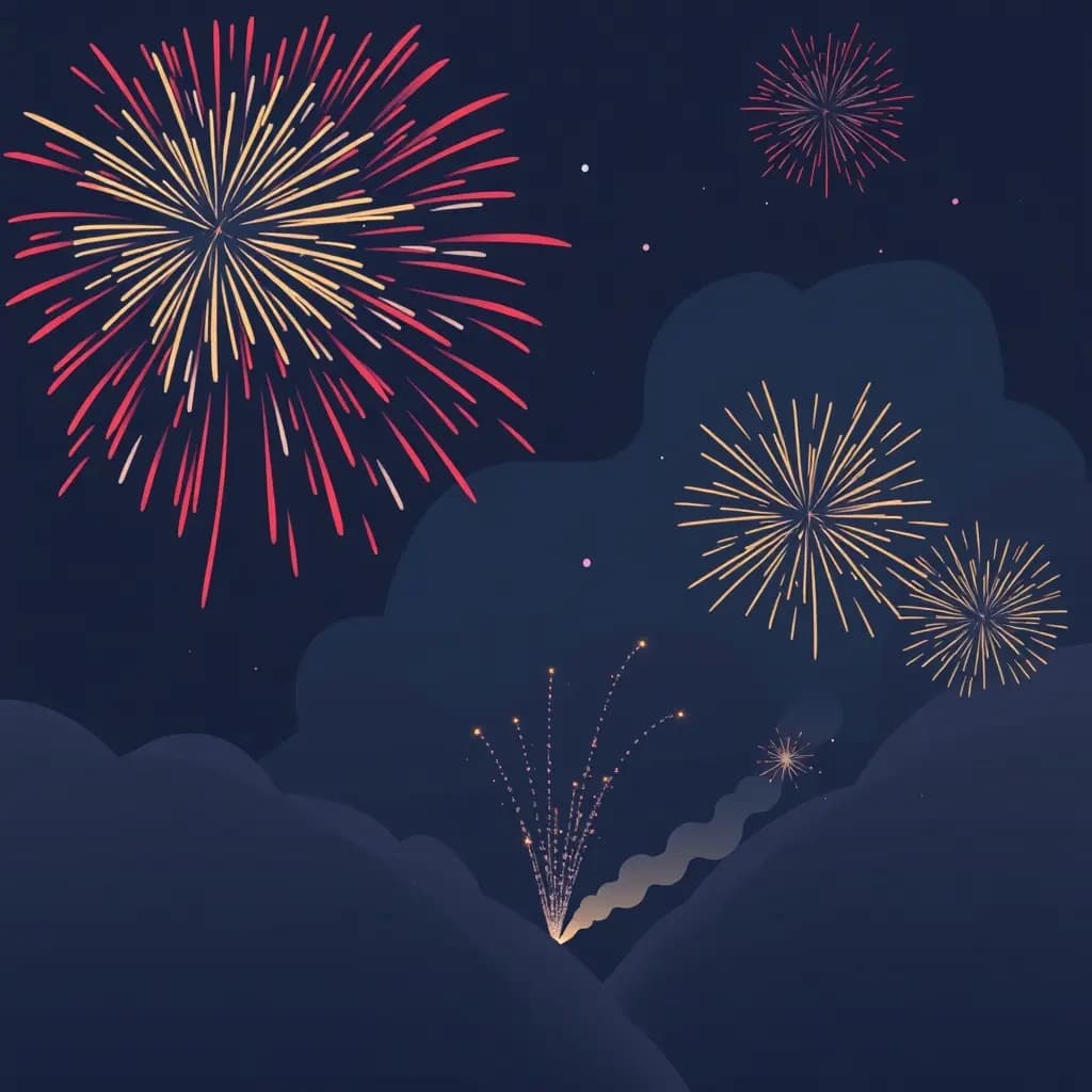 Dream illustration: Fireworks that fizzle out