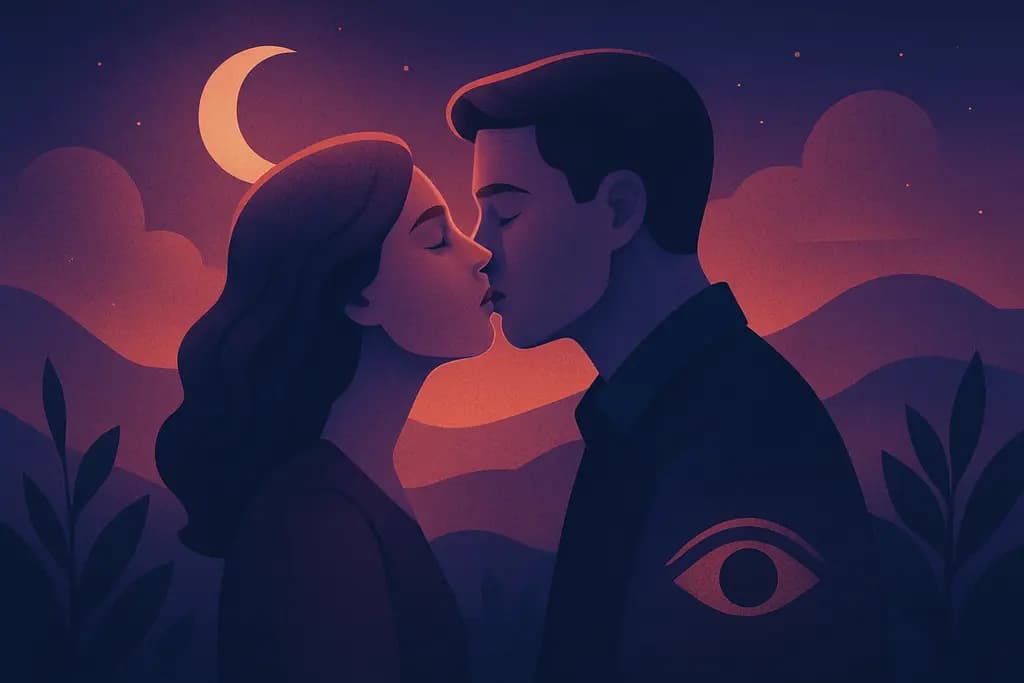 Dream illustration: First kiss with a stranger