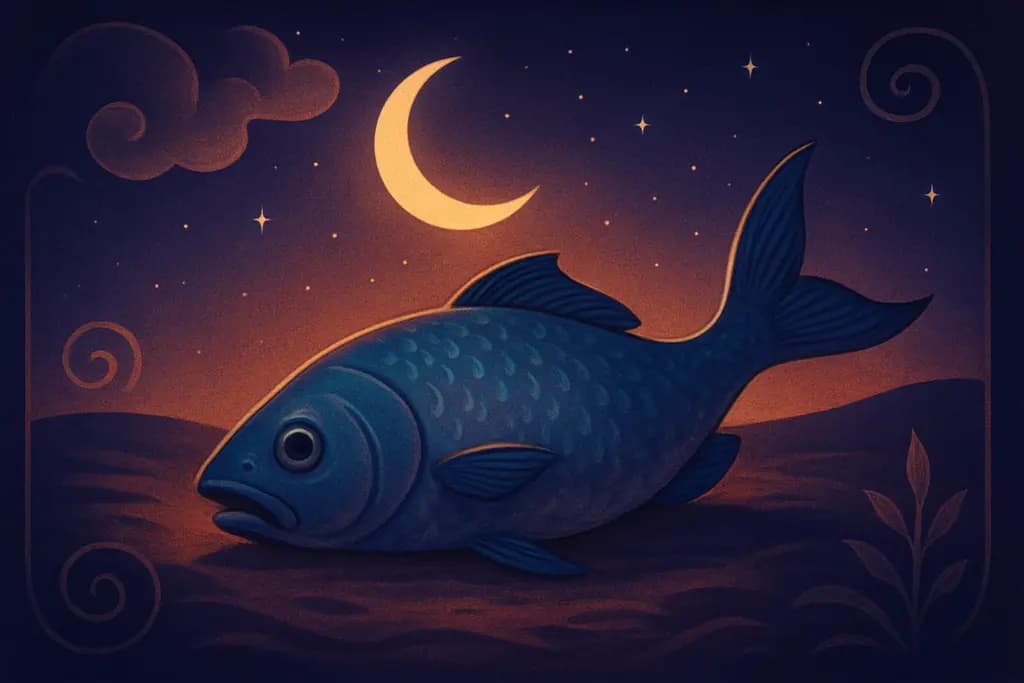 Dream illustration: Fish flopping on land