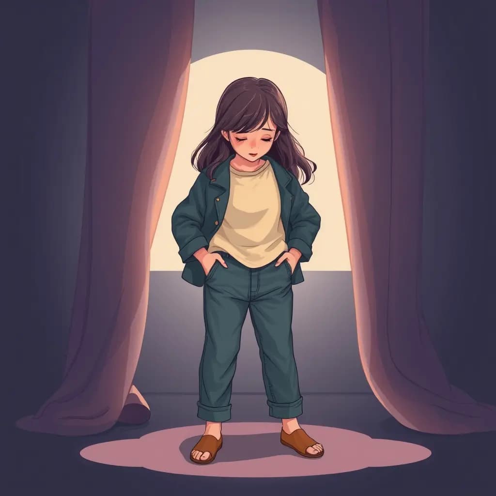 Dream illustration: Fitting into childhood clothes